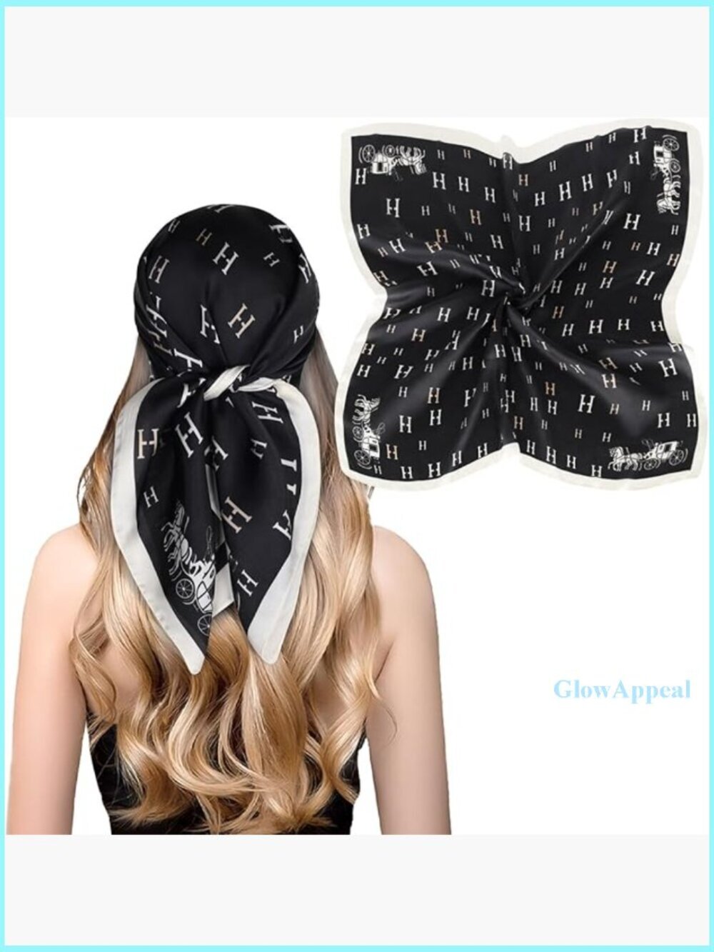 Silk Satin Head Scarf Wrap 27.5x27.5 Inches Versatile Hair Neck Accessory